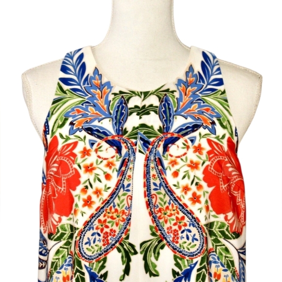 Gianni Bini Silky Lined Floral Mini Dress Multi-Color Size M - Picture 5 of 10